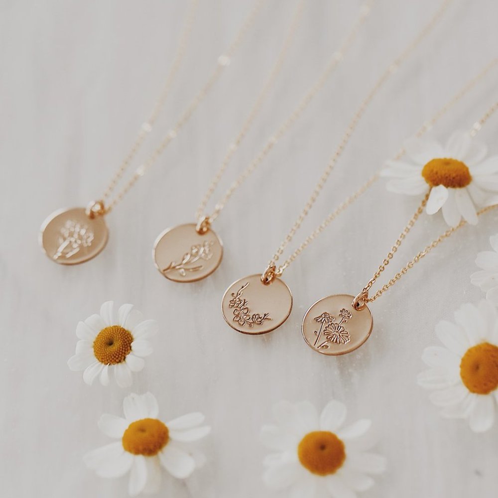 March Birth Flower Cherry Blossom Pendant Necklace - Picture 6 of 13